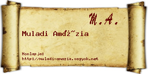 Muladi Amázia névjegykártya
